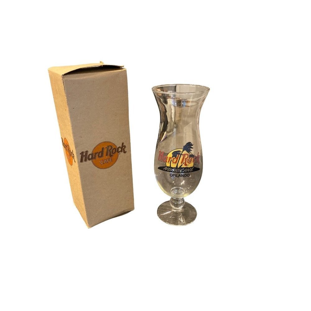 HARD ROCK HURRICANE ORLANDO GLASS NIB